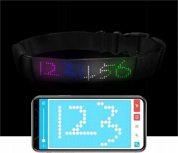 LED apykaklė su programėle ir skaitmeniniu ekranu