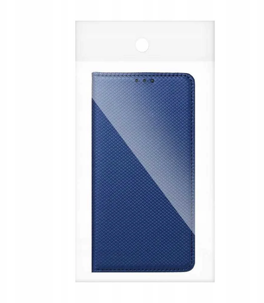 Atverčiamas dėklas, skirtas Realme 14x 5G Smart Case Book, tamsiai mėlynas