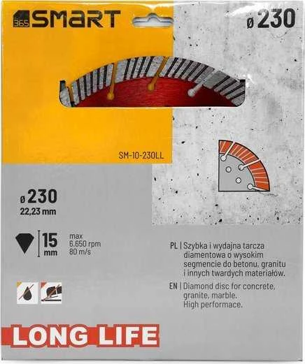 Smart Išmanusis ilgaamžis deimantinis diskas 230mm SM-10-230LL