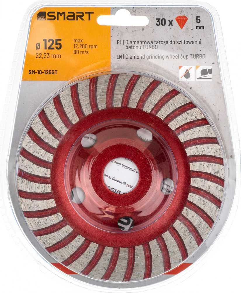 Smart deimantų skydas šlifavimo turbo 125mm SM-10-125GT