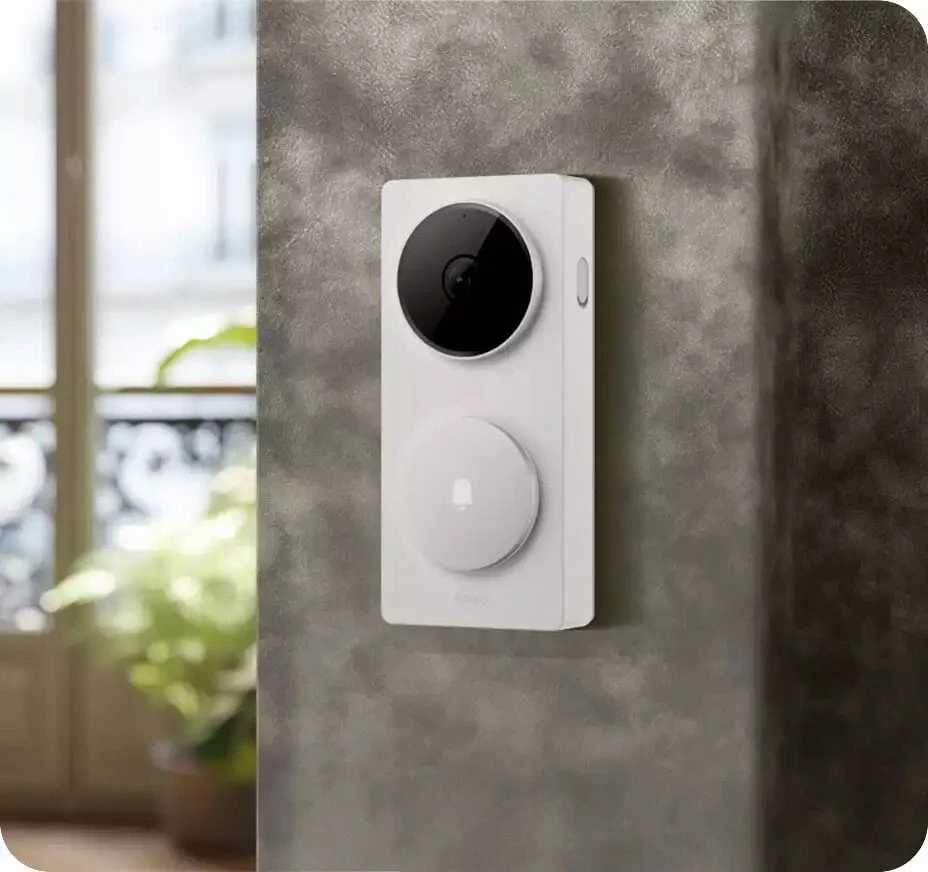Aqara G410 Select Durų skambutis centralė veikia su Apple HomeKit, Zigbee, Matter, balta