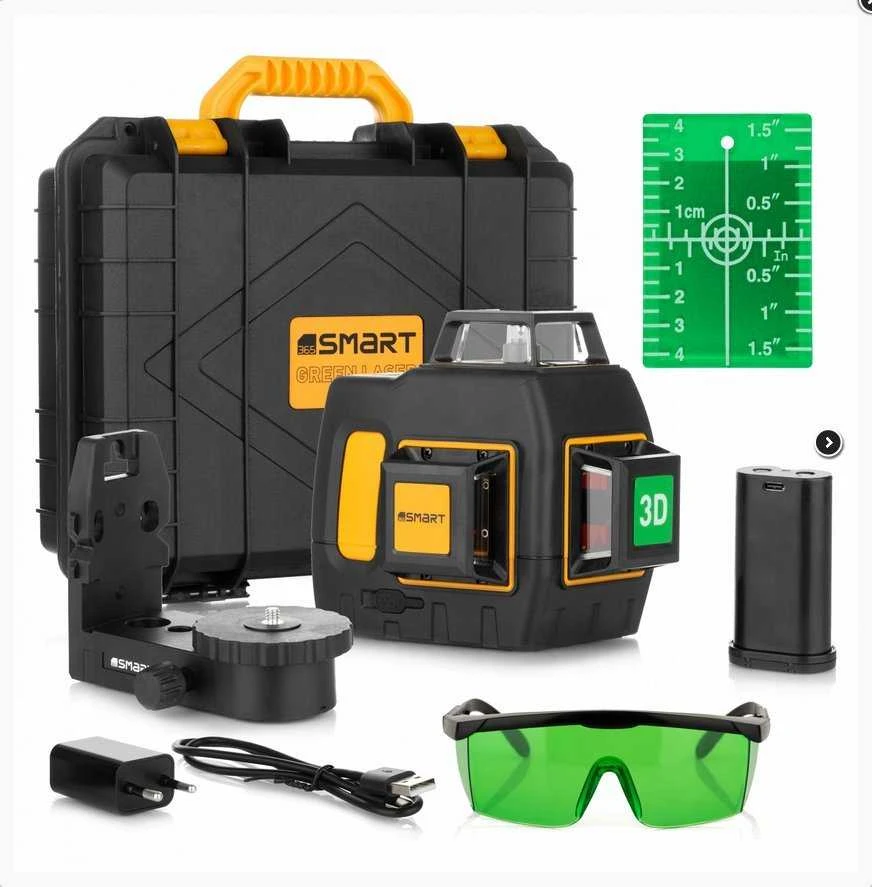 Smart365 3x360° plokštuminis lazeris 40xl žalia, 40 m