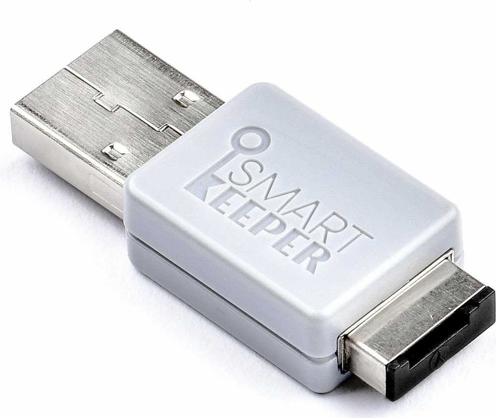 „Smart Keeper Smartkeeper Basic“ USB atmintinė, „MicroSD“ ir USB A tipo prievadų blokatorius, juodas (OM03BK)