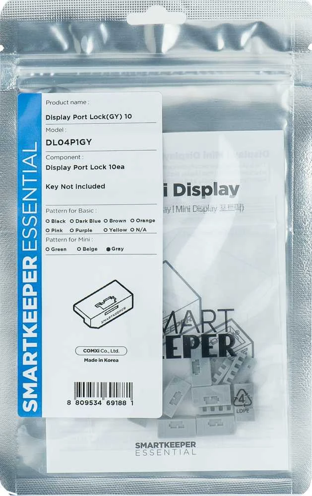 Smart Keeper Smartkeeper SmartKeeper Mini ''DisplayPort'' Blocker grau 10 Stk.
