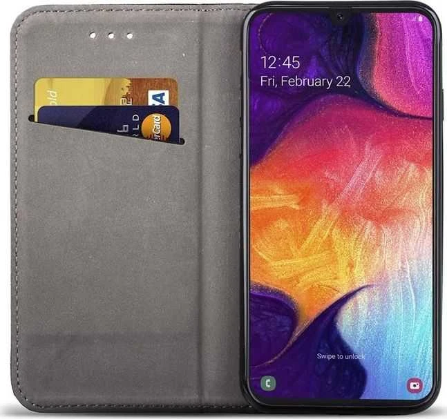 Dėklas Smart Magnet book Samsung Galaxy S21 FE juodos spalvos