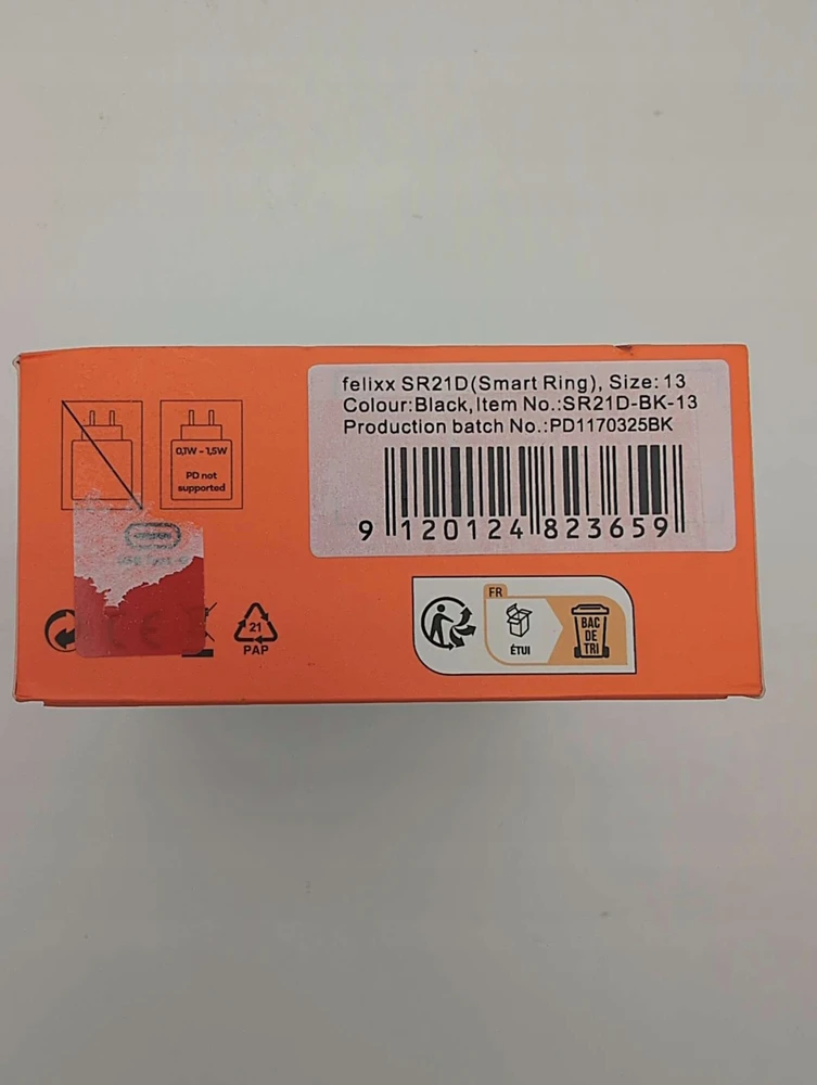 Išmanusis žiedas Beafon Felixx Smart Ring SR21-Juodas-Dydis 13 (69,8mm) (SR21D-BK-13)