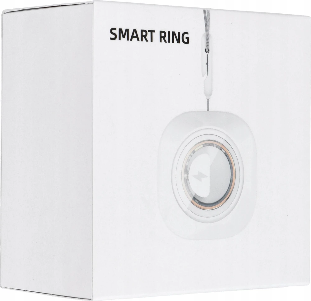 OEM Smart Ring R11M - išmanusis plieno žiedas su įkrovimo dėžute, 8 dydis (18,1 mm), juodas