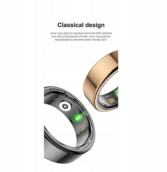 Powerton Smart RING auksinė, pulsas, sotis, miego