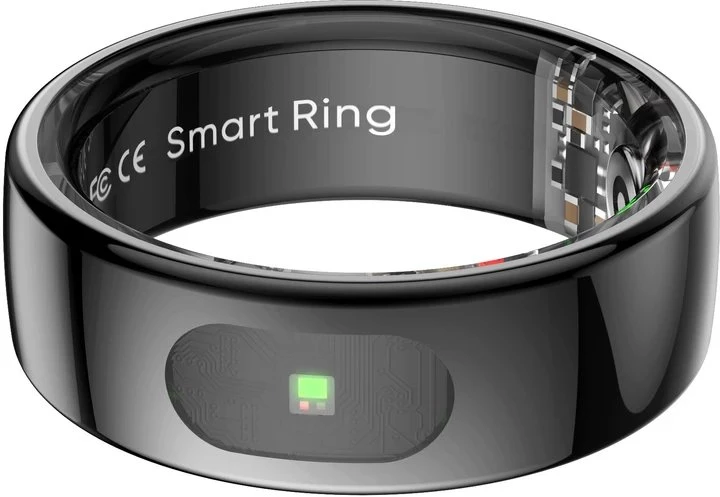Išmanusis žiedas Powerton SMART RING PRO, juodos spalvos, 8 dydis