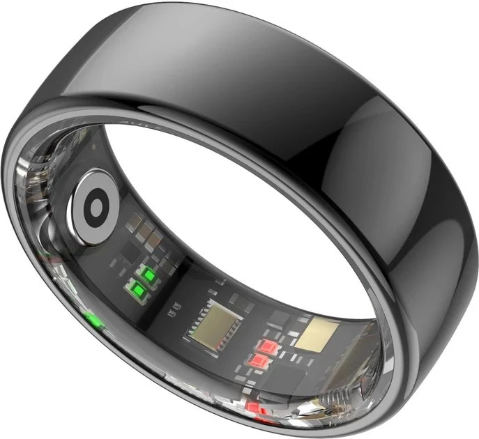 Išmanusis žiedas Powerton SMART RING PRO, juodos spalvos, 8 dydis