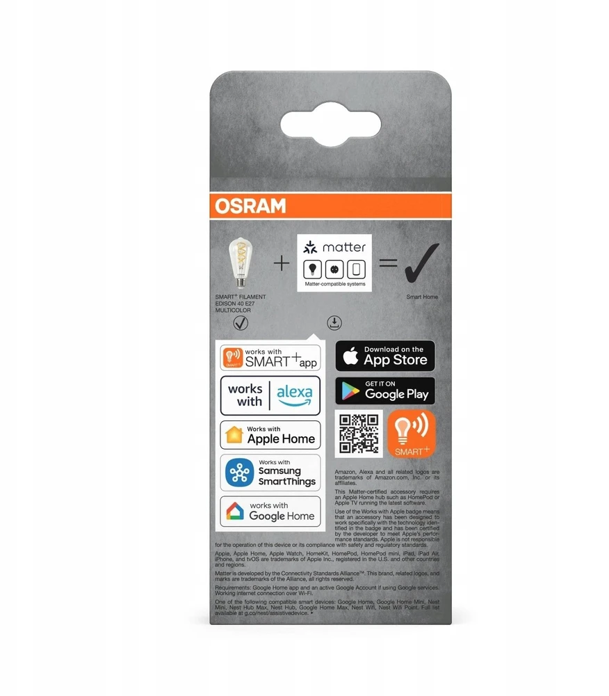 Osram LEMP LED SMART 4.8W/827 230V FL RGBW E27