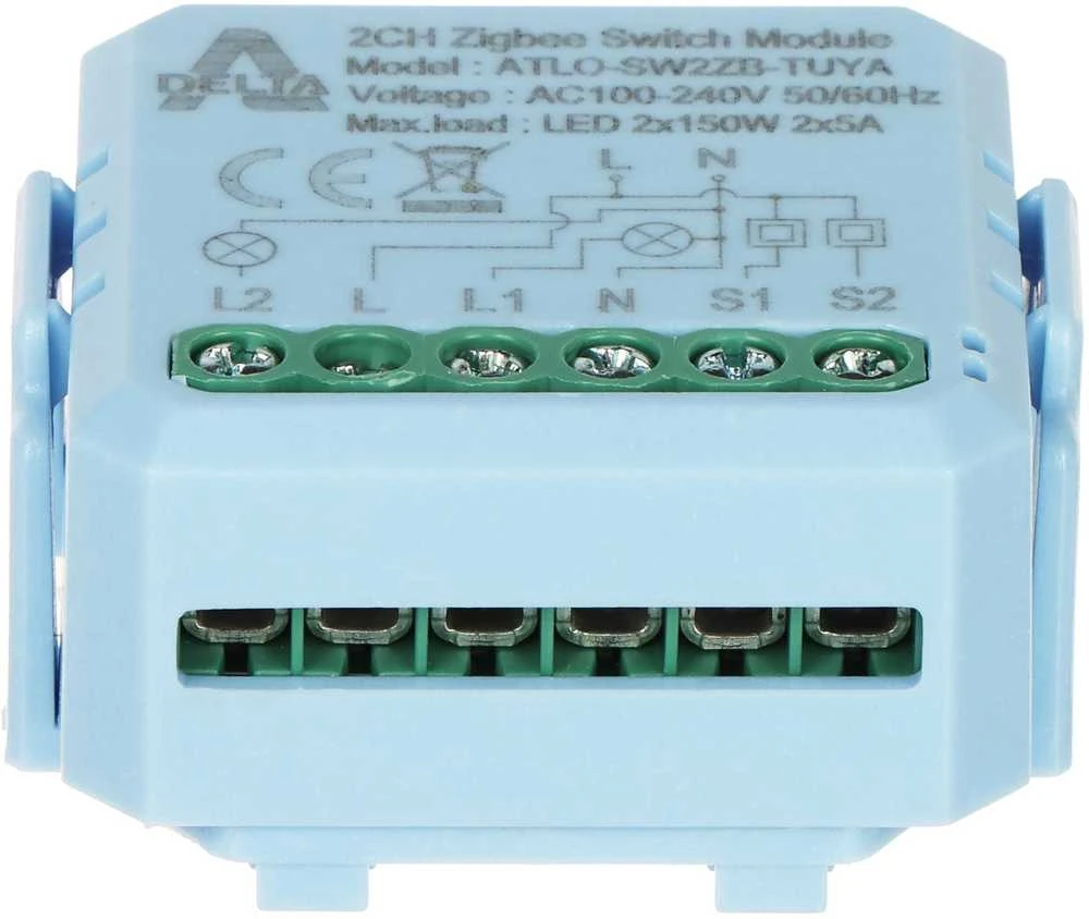 SMART SWITCH ATLO-SW2ZB-TUYA ZigBee, Tuya Smart