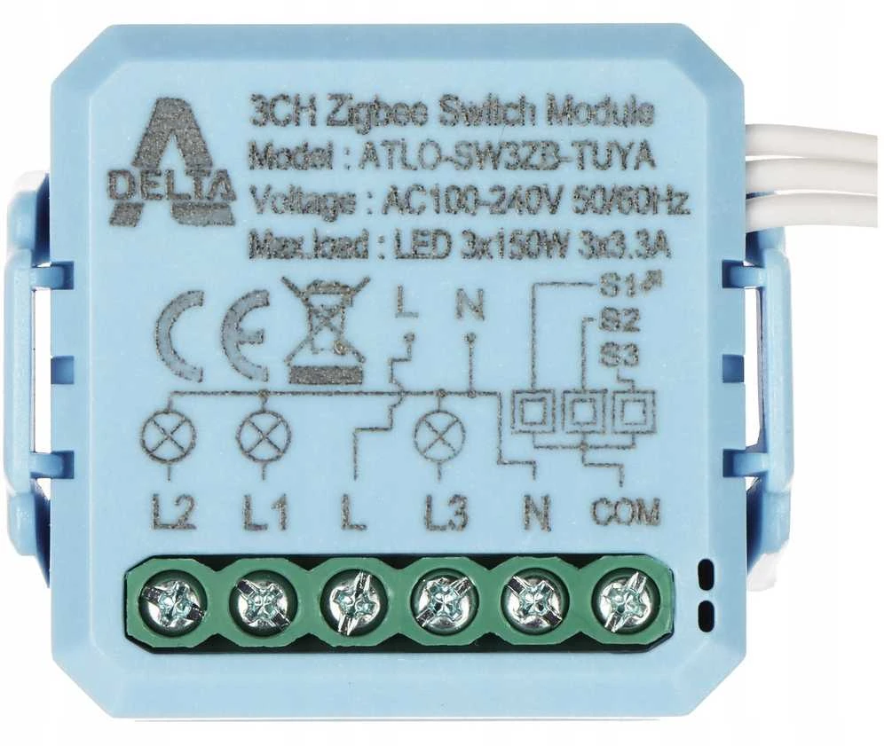 SMART SWITCH ATLO-SW3ZB-TUYA ZigBee, Tuya Smart