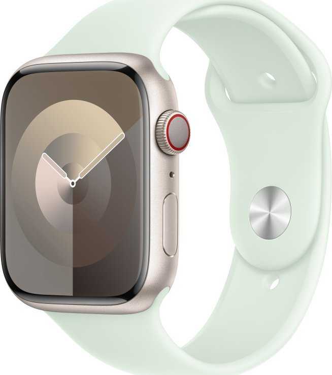 Išmanusis laikrodis Išmanusis dirželis „Apple“ 45 mm minkštas mėtinis sportinis dirželis – M/L