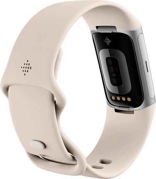 Išmanioji apyrankė Fitbit Charge 6, Sidabro spalvos korpusas su kreminės spalvos apyranke