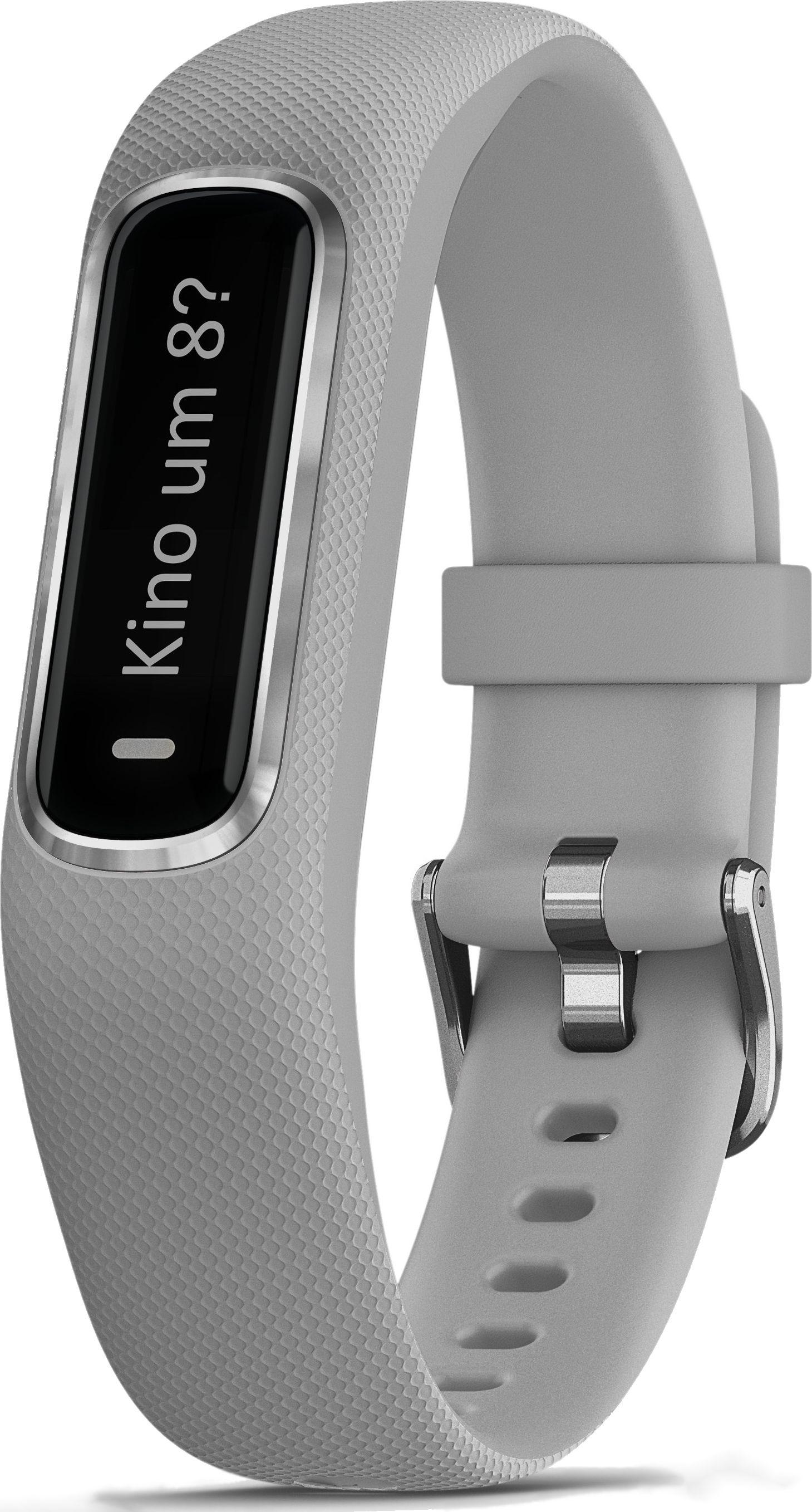 Išmanuioji apyrankė Garmin vivosmart 4, S / M dydžio, Sidabrinės spalvos  apvadas su pilkos spalvos apyranke | Varle.lt