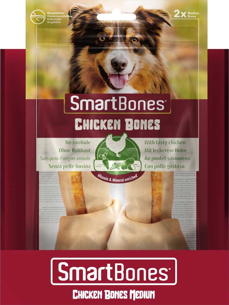Skanėstas šunims SmartBones Medium Chicken, 0.158 kg, 2 vnt.