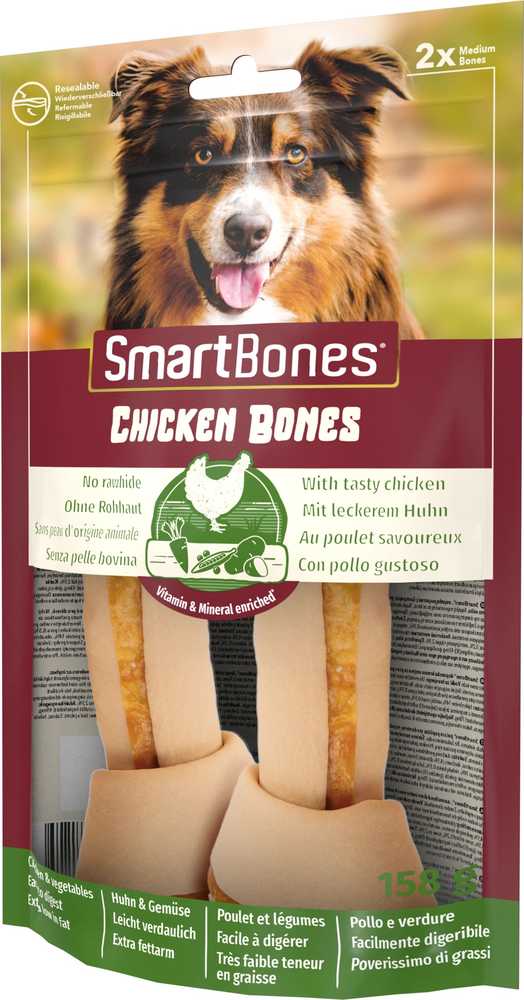 Skanėstas šunims SmartBones Medium Chicken, 0.158 kg, 2 vnt.