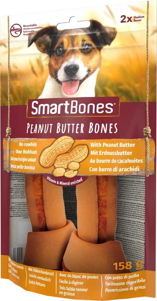 Skanėstas šunims SmartBones Peanut Butter, 0.158 kg, 2 vnt.