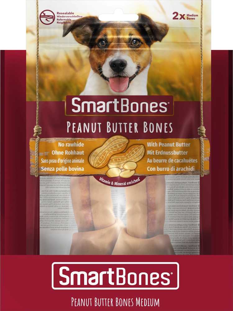 Skanėstas šunims SmartBones Peanut Butter, 0.158 kg, 2 vnt.