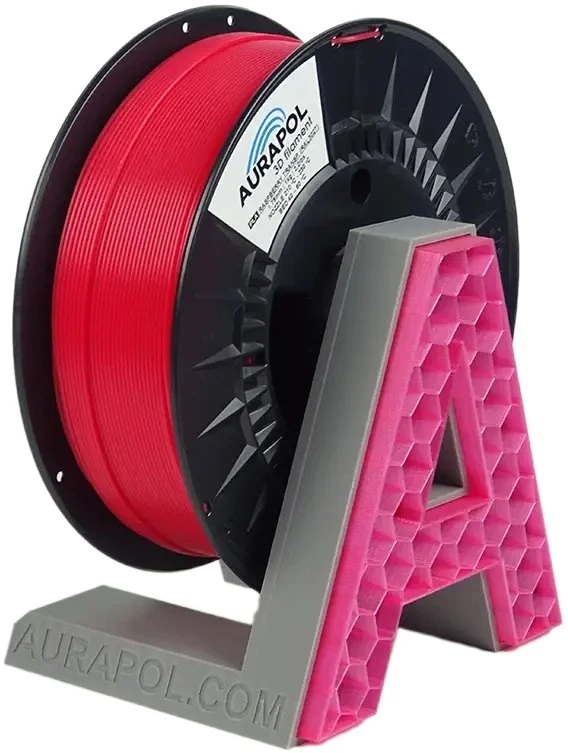 Smartprint AURAPOL PLA pusiau permatoma gija 1.75 mm 1kg – Aviečių spalvos