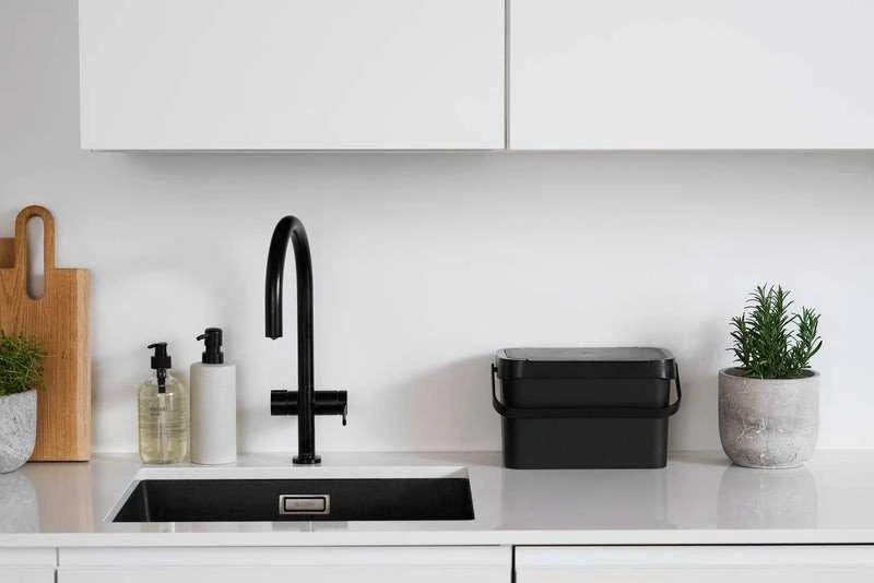 SMARTSTORE Šiukšliadėžė bio atliekų juoda 5l