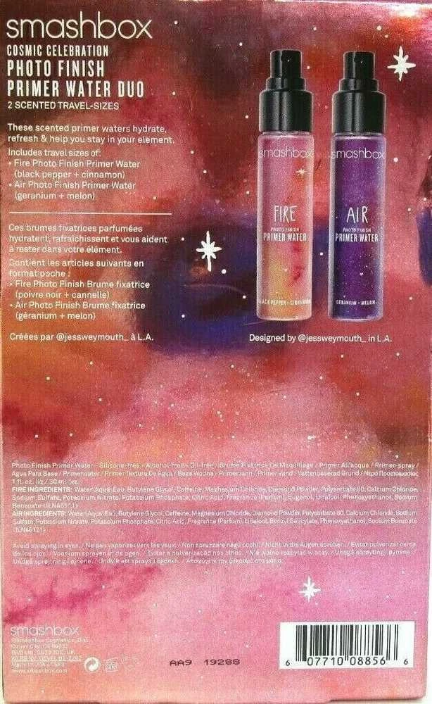 Dviejų spalvų rinkinys, „Smashbox“, „Cosmic Celebration Vanduo Fire - Air“, skystas makiažo pagrindas, 2 vnt., 30 ml