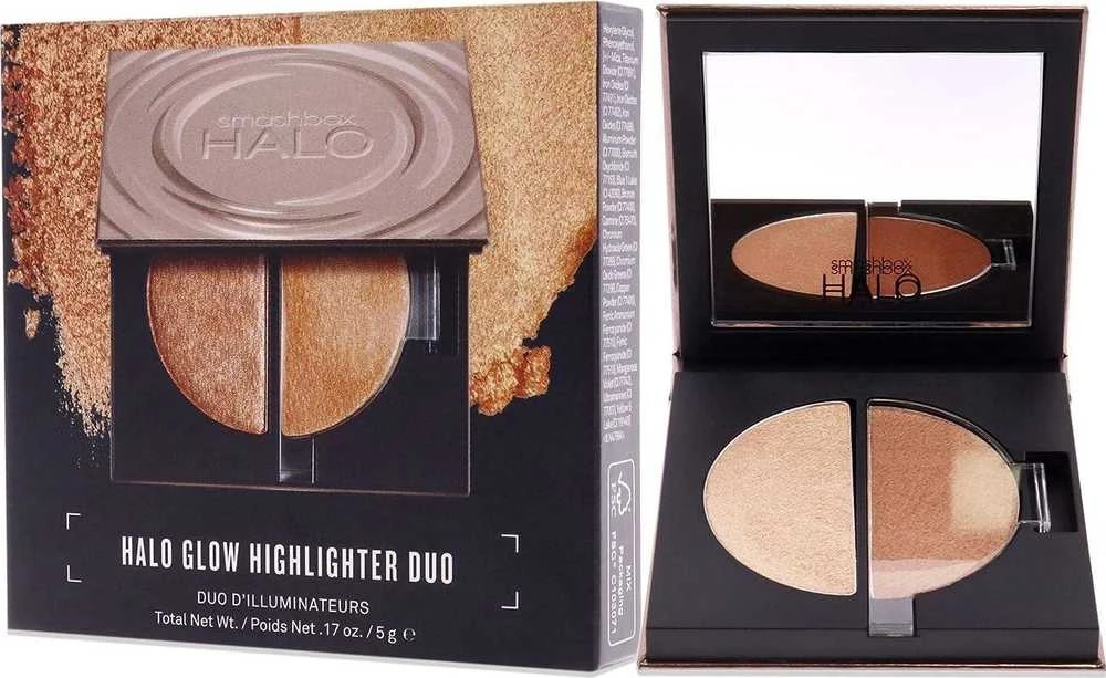„Smashbox Halo Healthy Glow“ šviesinamųjų šviestuvų paletė „Golden Pearl“, 5 g