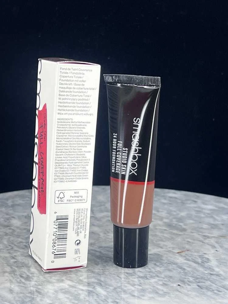 „Smashbox Studio Skin High Cover“ skystas makiažo pagrindas „Very Deep Warm“, 30 ml