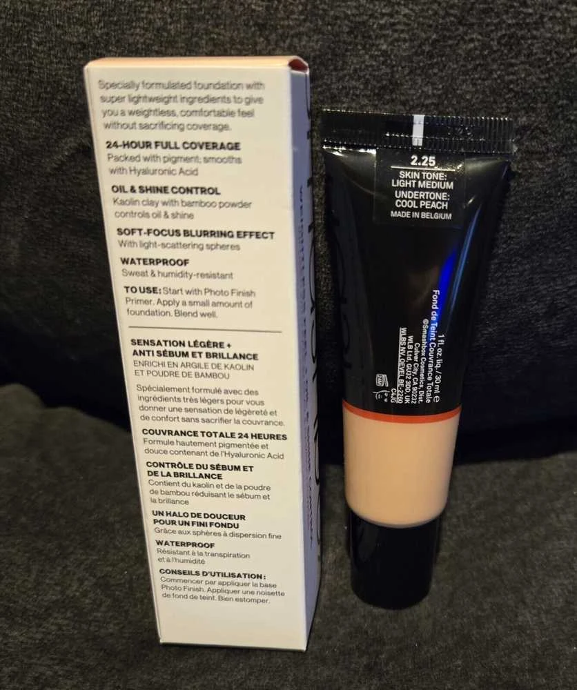 „Smashbox Studio Skin High Cover“ dangaus makiažo pagrindas 2.25 Light-Medium Cool + Hints Of Peach, 30 ml