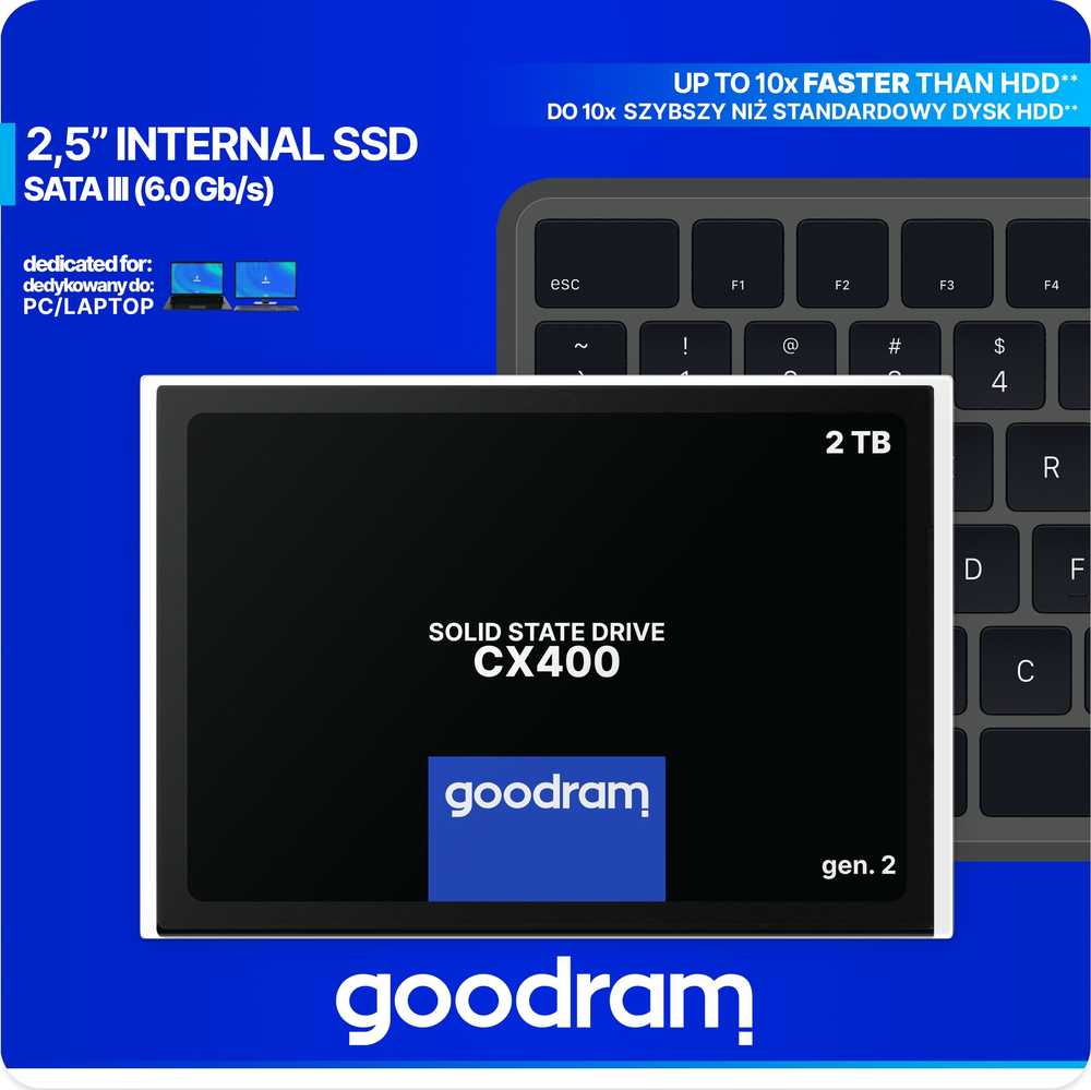 GOODRAM SSD CX400 Gen.2 2TB SATA III 2.5" RETAIL