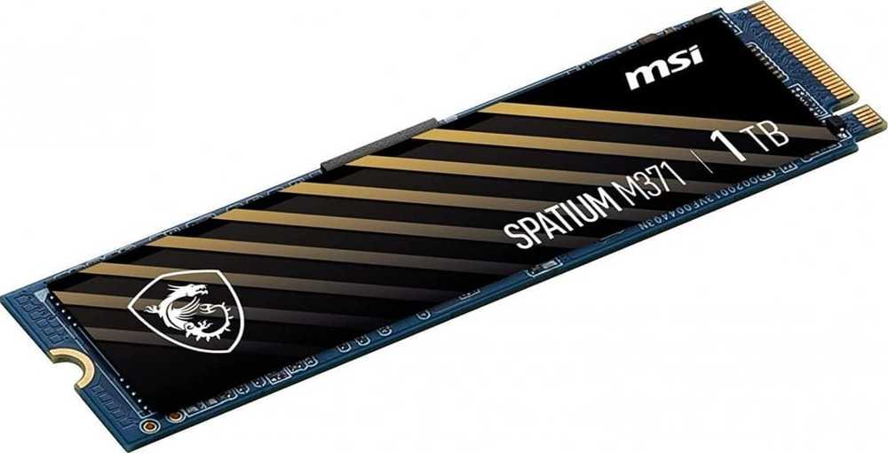 SSD diskai - MSI Space M371 1TB NVMe M.2 PCI Express 3.0
