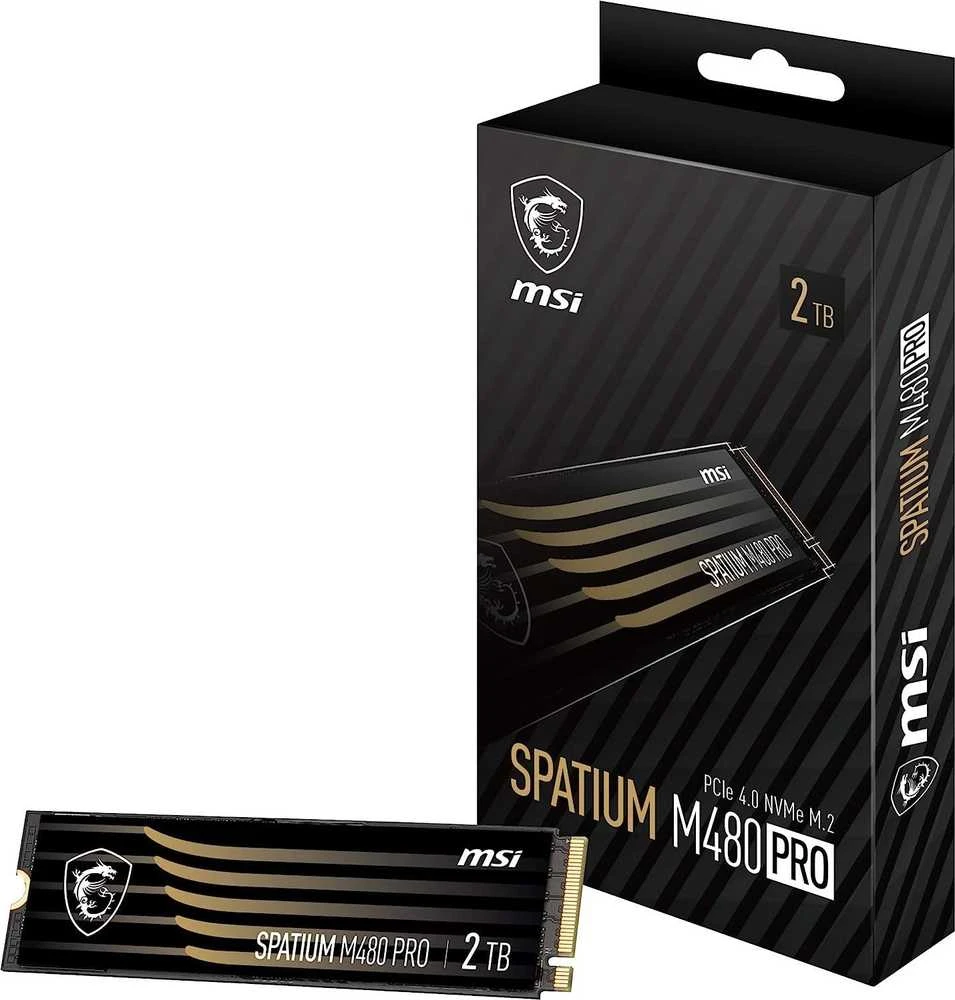 SSD kietasis diskas MSI SPATIUM M480 PRO, 2 TB PCIe Gen4x4 M.2 2280