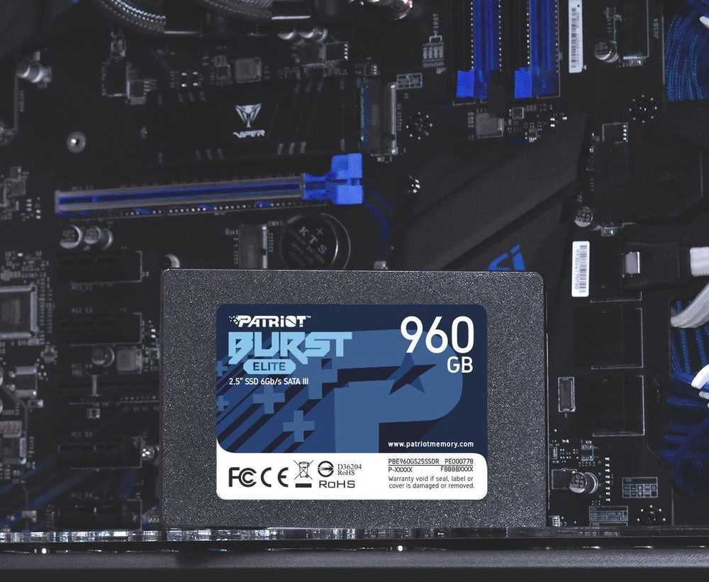 Kietasis vidinis diskas SSD Patriot Burst Elite 960 GB 2.5" SATA III