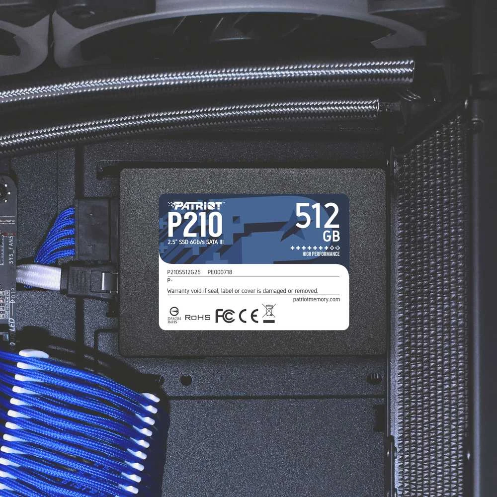 Kietasis vidinis diskas Patriot P210 SSD SATA III 2.5", 512 GB