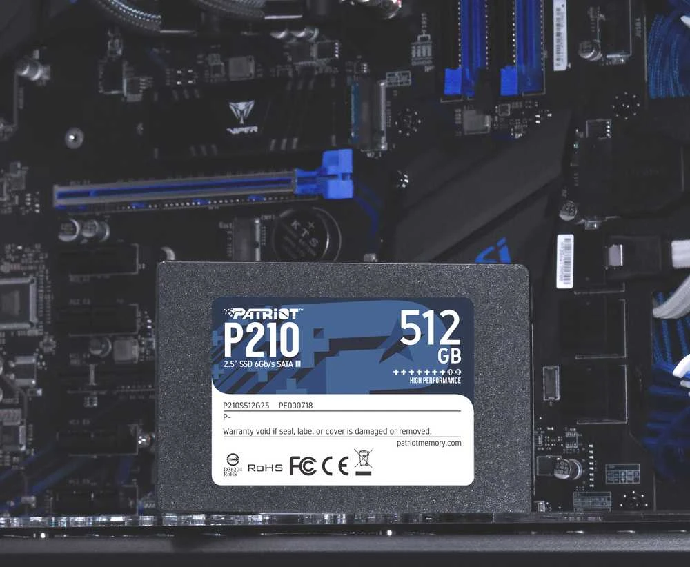 Kietasis vidinis diskas Patriot P210 SSD SATA III 2.5", 512 GB