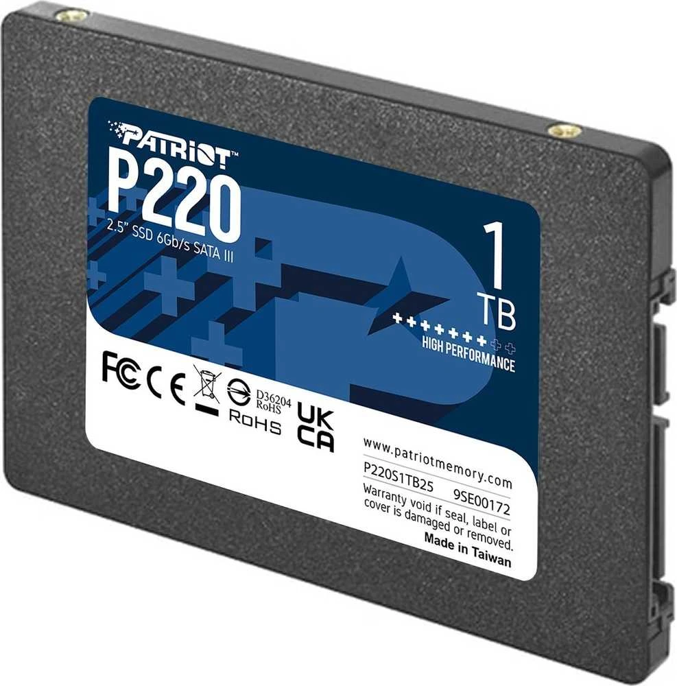 PATRIOT P220 SATA 3 1TB SSD 550/500MB/s