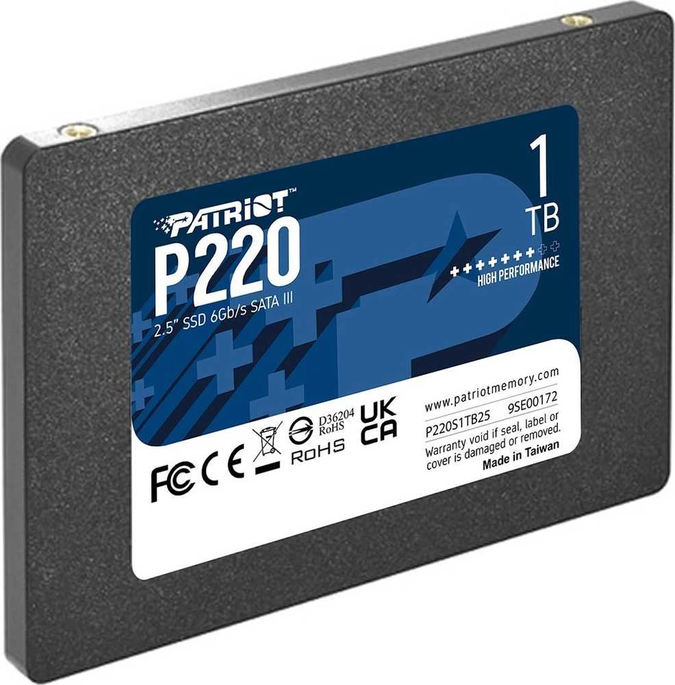 PATRIOT P220 SATA 3 1TB SSD 550/500MB/s