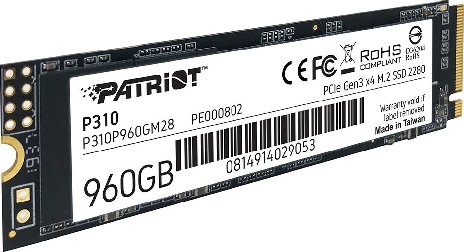PATRIOT P310 960GB M2 2280 PCIe SSD NVME