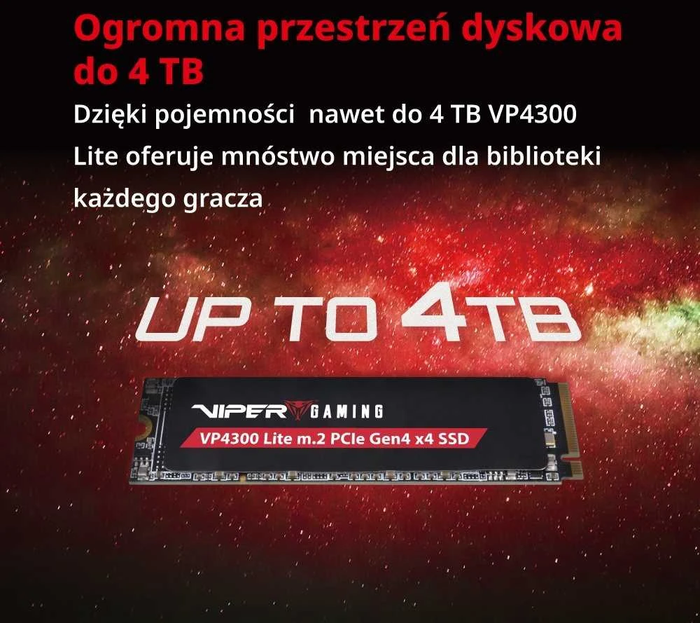 PATRIOT Viper VP4300 Lite 2TB M.2 2280 PCIe Gen4 x4