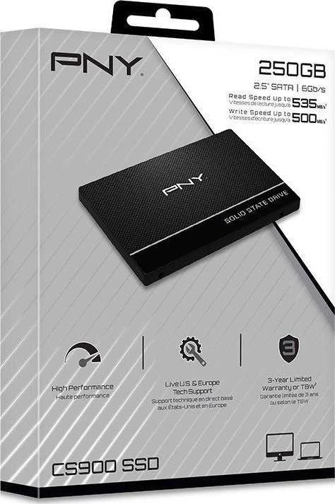 Kietasis diskas - PNY CS900 250 GB „Serial ATA III“ 3D TLC