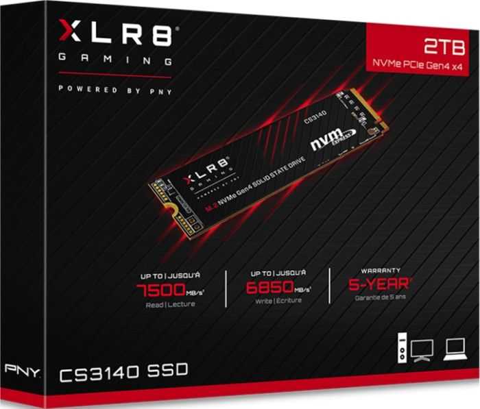 PNY 2TB M.2 2280 CS3140 M280CS3140-2TB-RB SSD diskas
