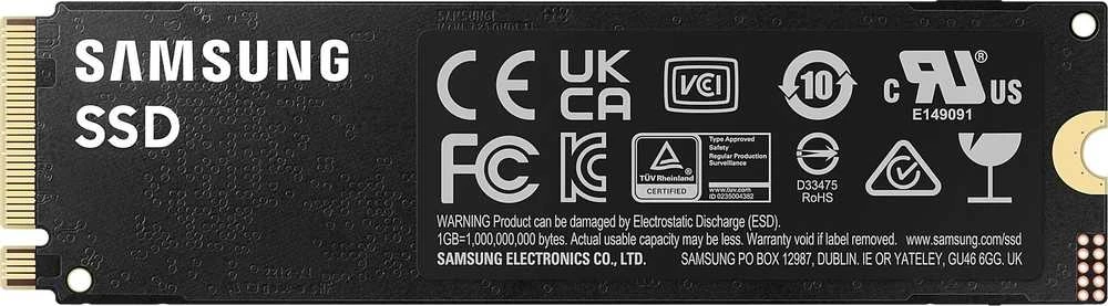 Kietasis diskas Samsung 990 PRO 2000 GB, SSD form factor M.2 2280, SSD sąsaja PCIe Gen4x4, Rašymo greitis 6900 MB/s, Skaitymo greitis 7450 MB/s