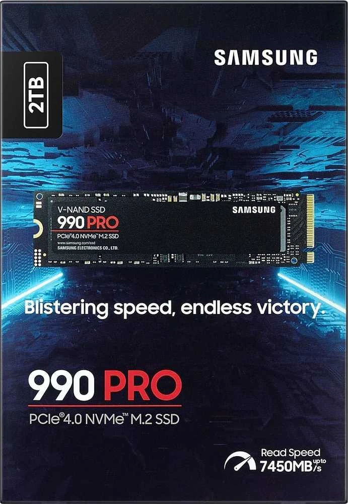 Kietasis diskas Samsung 990 PRO 2000 GB, SSD form factor M.2 2280, SSD sąsaja PCIe Gen4x4, Rašymo greitis 6900 MB/s, Skaitymo greitis 7450 MB/s