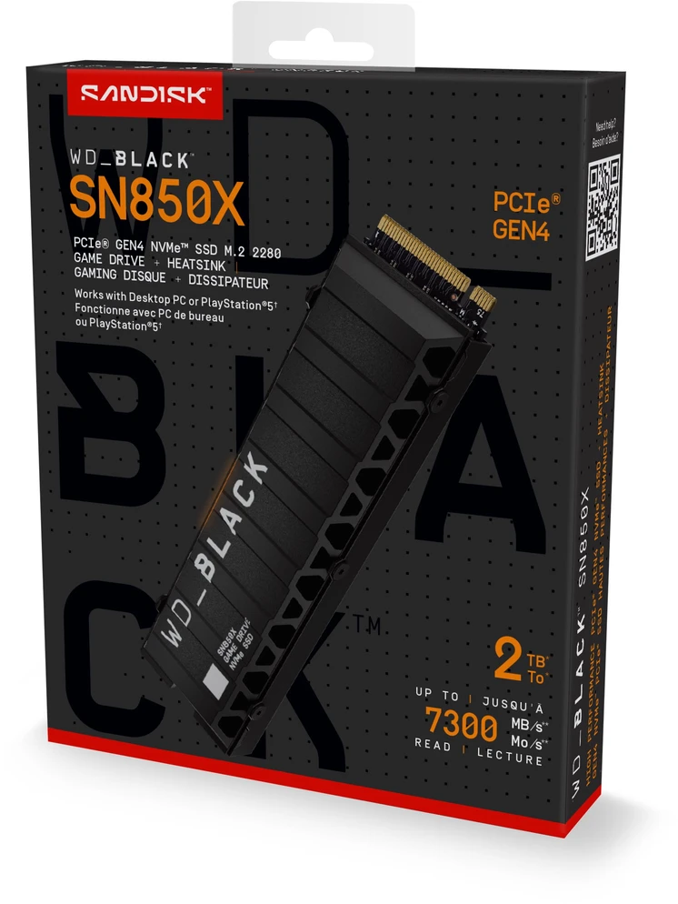 Western Digital SMD N850X 2TB M.2 2280 PSI -E x4 Gen4 NVME (WDBB9H0020BNC- WRSN)