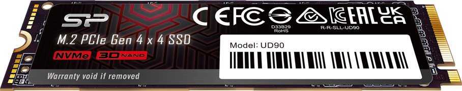 Diskas SSD Silicon Power UD90 4TB M.2 2280 PCI-E x4 Gen4 NVMe (SP04KGBP44UD9005)