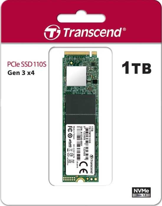 Transcend SSD 110S 1TB 3D NAND Flash PCIe Gen3 x4 M.2 2280, R/W 1700/1500 MB/s