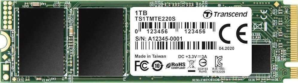 TRANSCEND 1TB M.2 2280 PCIe Gen3x4 M-Key 3D TLC su Dram