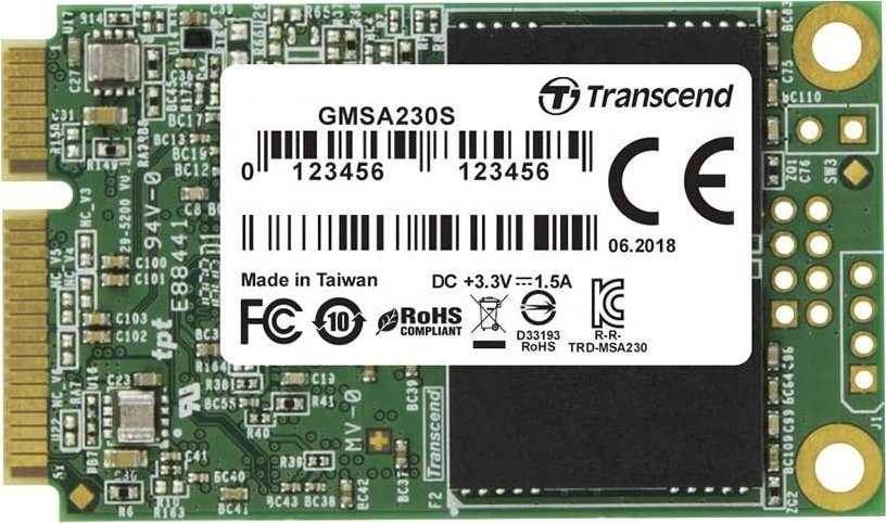TRANSCEND 64GB mSATA SSD SATA3 3D TLC