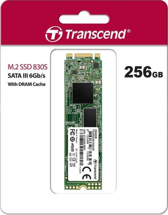 Transcend SSD 830S M.2 2280 SATA III 6Gb/s, 256GB, R/W 560/520 MB/s
